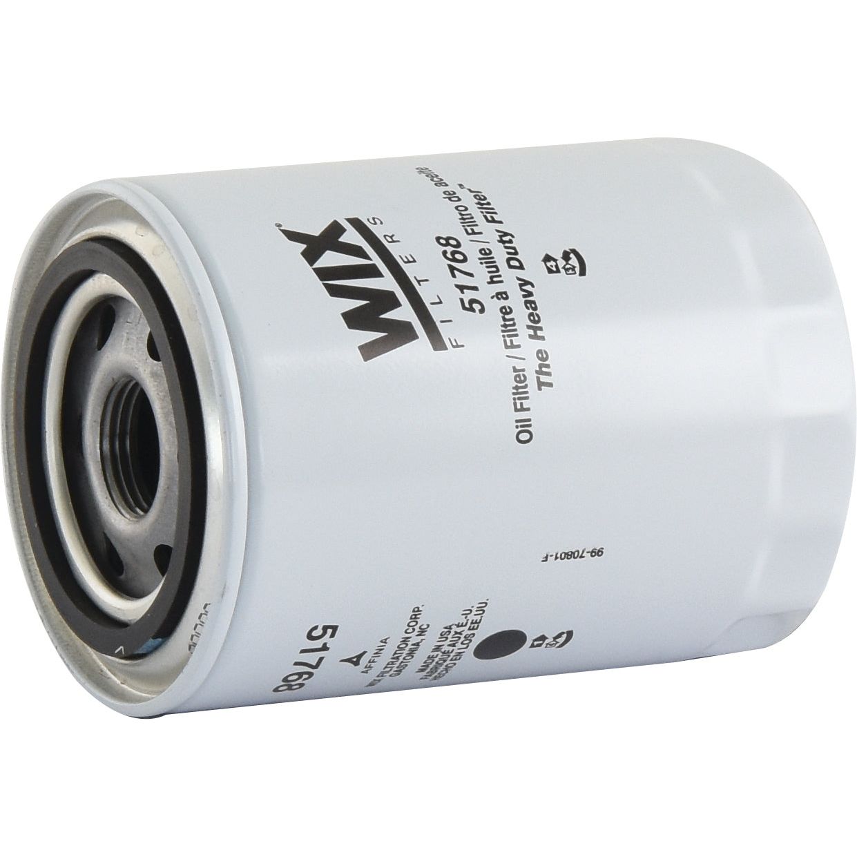 A cylindrical Sparex oil filter, branded with the "Spin On" label and part number S.154281, features a metallic top and white body that showcases technical specifications and barcodes. This premium component matches the performance of Case IH filters, providing reliable engine protection.