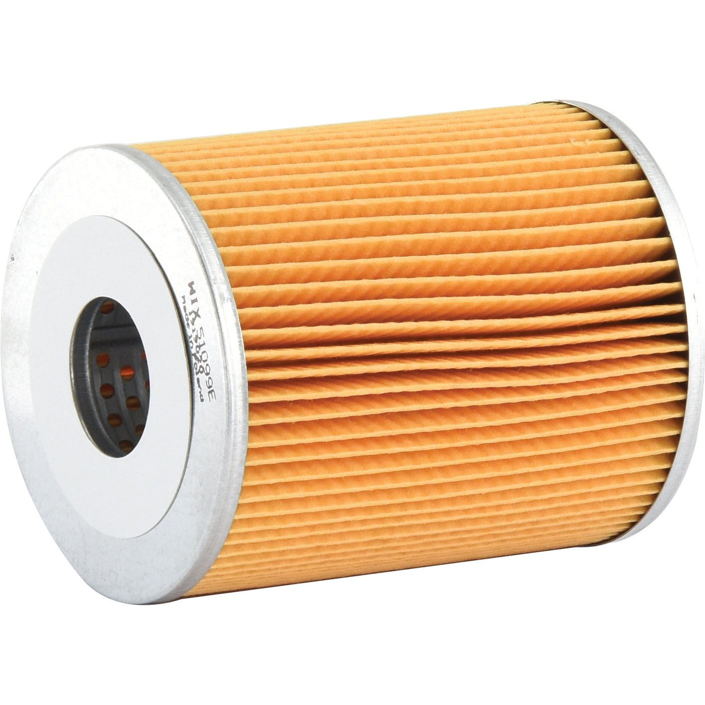 A pleated cylindrical filter with metal end caps, designed for fluid filtration in Massey Ferguson engines or Claas DOMINATOR machinery is available as the Oil Filter - Element | Sparex Part No. S.154333 from the brand Sparex.