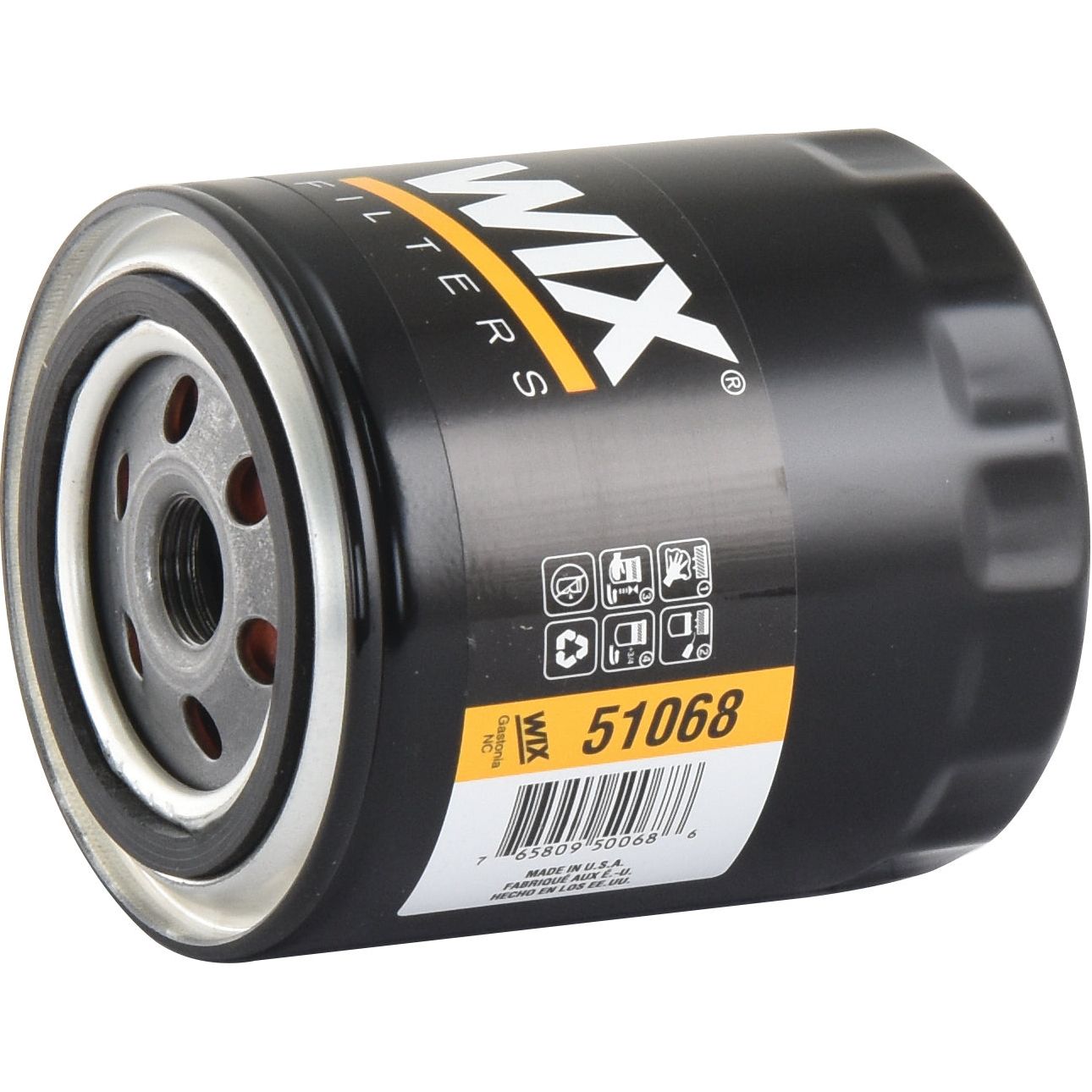 The Sparex Spin On Oil Filter (Sparex Part No. S.154338), designed for Ford/New Holland, features a black exterior and a silver interior with various product labels and barcodes to ensure authenticity. Enhanced Cellulose media provides superior filtration capabilities.