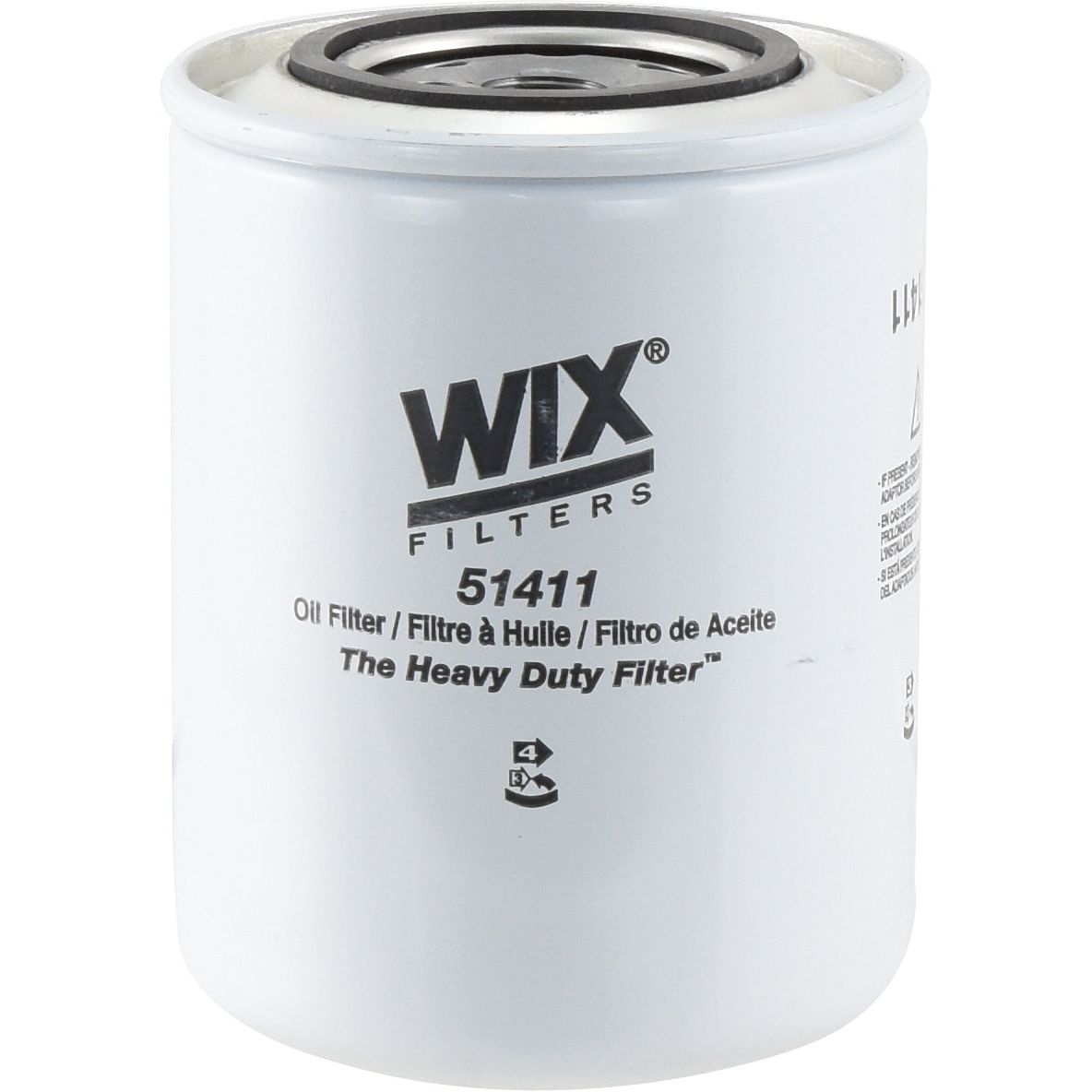 A white cylindrical oil filter, labeled "Oil Filter - Spin On | Sparex Part No. S.154387" with the brand name "Sparex," includes the text "The Heavy Duty Filter." Suitable for use as a Fiat Tractor Filter and for Ford/New Holland, this filter boasts a WIX Micron Rating of 25.