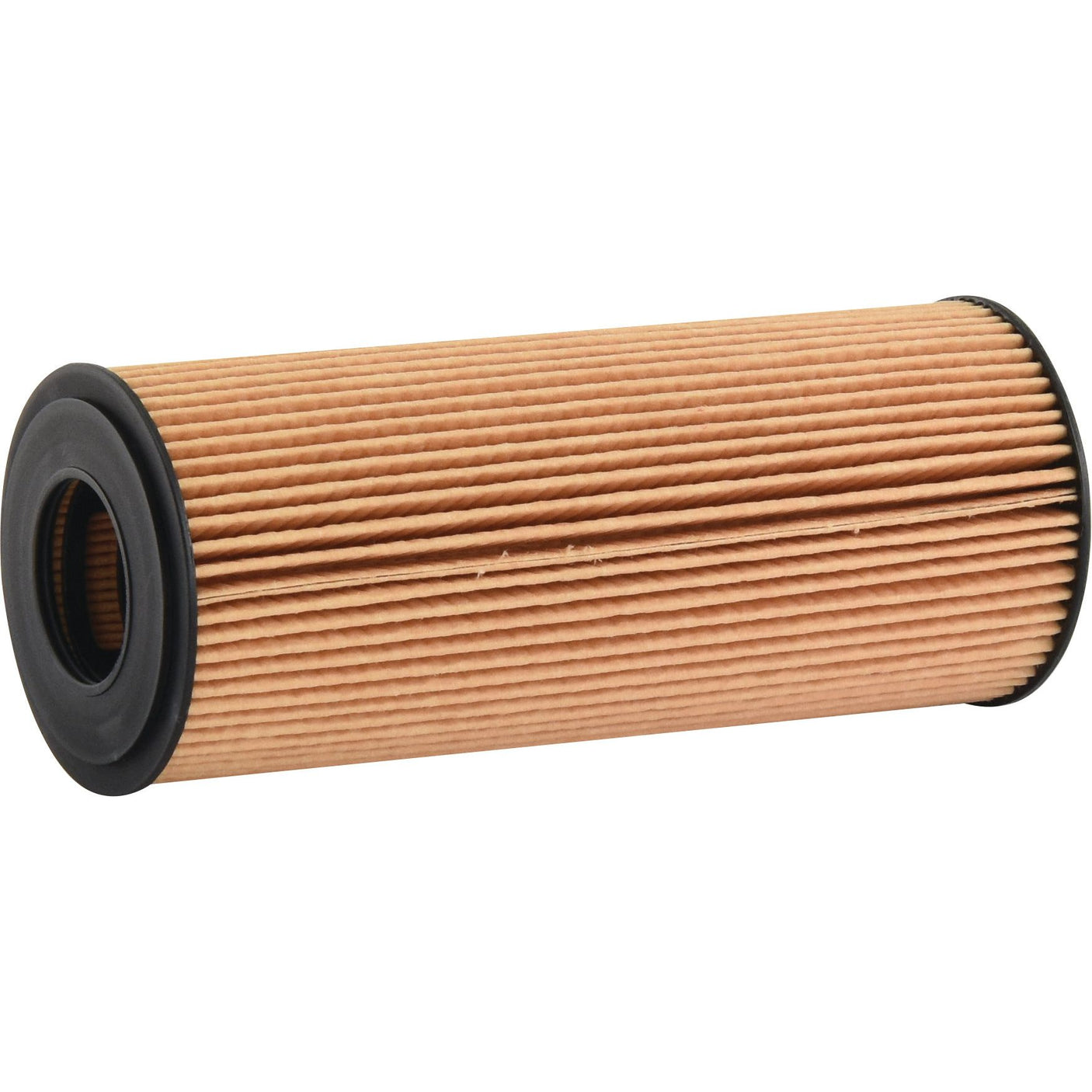 An Oil Filter - Element by Sparex (Sparex Part No. S.154523), featuring a cylindrical, pleated design with black rubber end caps, specifically designed for Deutz-Fahr machinery.