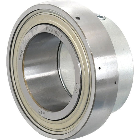 A cylindrical-shaped Sparex NTN SNR Plummer Block Bearing Insert, marked with "ES210G2" on its surface and featuring an inner and outer ring. Product code: S.155518.