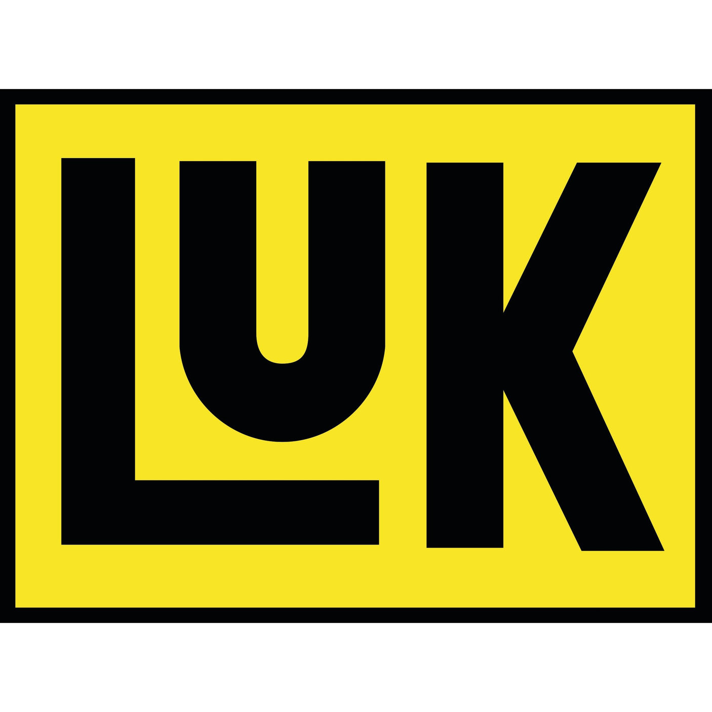 Logo featuring the letters "LUK" in bold black font on a yellow background with a black border, reminiscent of the precision and strength symbolized by Sparex's Clutch Damper - S.156489.