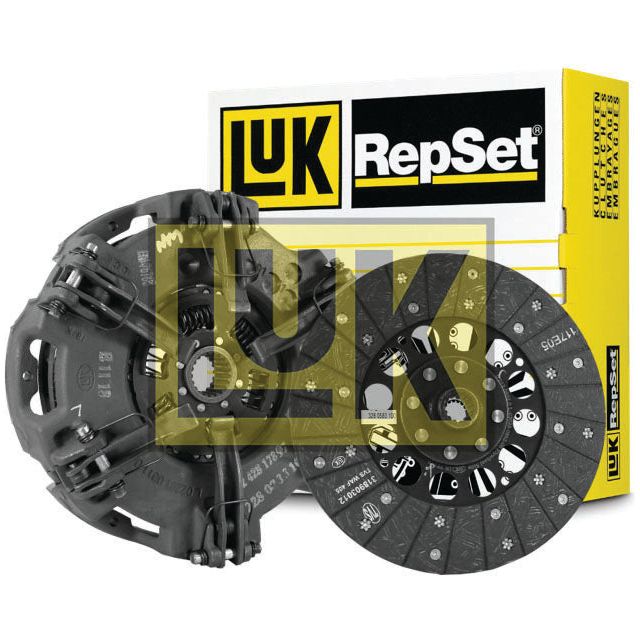 Sparex Clutch Kit without Bearings - S.156503, featuring a clutch disc and pressure plate with cover size details, displayed in front of its packaging box.