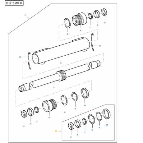 Massey Ferguson - Power Steering Pump Seal Kit - 3488643M91 - Farming Parts