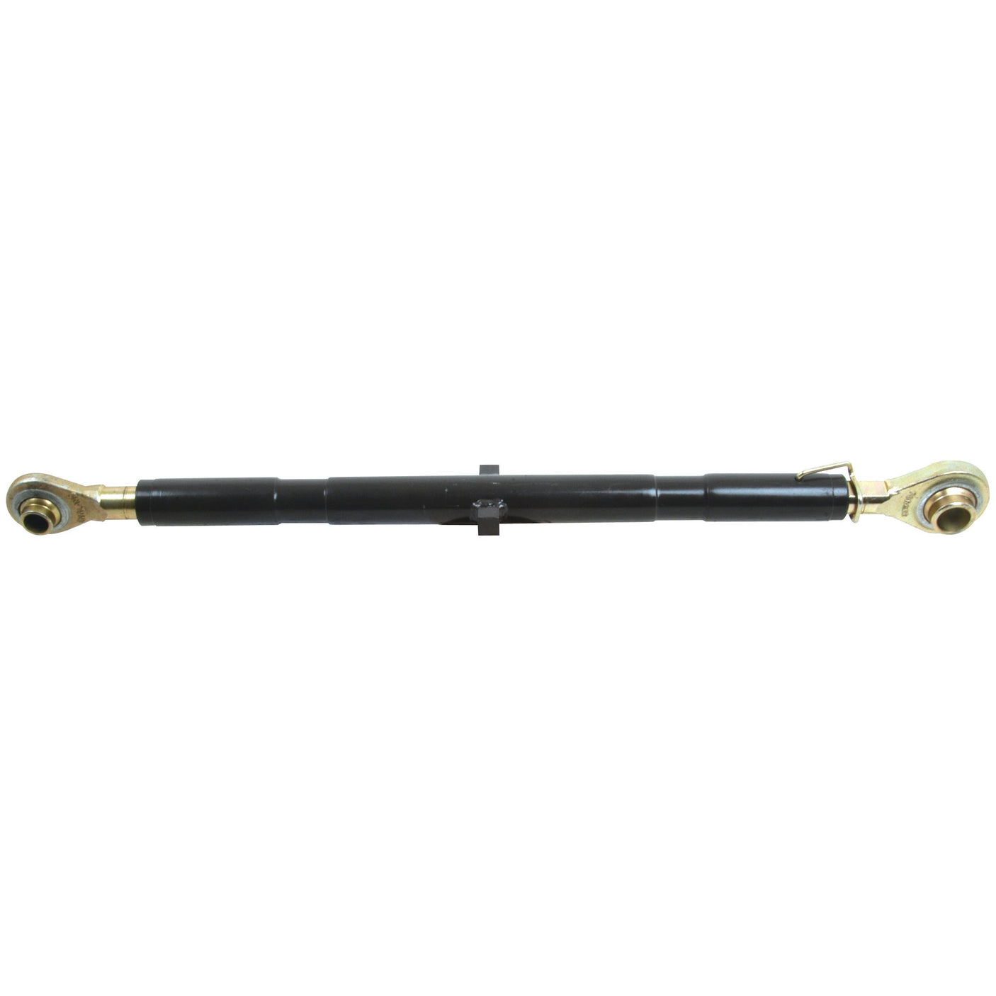 A black hydraulic cylinder with metal fittings on each end, commonly used in machinery like tractor parts for lifting or moving components. This is the Top Link (Cat.1/1) Ball and Ball, 1 1/16'', with a minimum length of 670mm from the brand Sparex, product code S.15887.