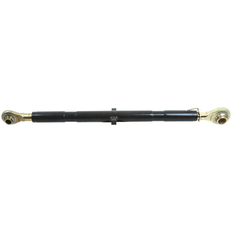 A Sparex Top Link (Cat.2/2) Ball and Ball, 1 1/16'' with a minimum length of 670mm (S.15888), featuring black hydraulic cylinder and metal joints at both ends, suitable for tractors.