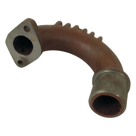 A rusted Sparex Exhaust Elbow (Sparex Part No.S.15981), resembling an elbow with a 180° curve and flanged ends, is shown on a plain white background.