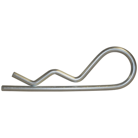 Introducing the Sparex Grip Clip - Single Wound, Clip⌀7mm x 163mm - S.15: a metal cotter pin featuring a looped and zigzag design on one end, perfect for preventing the self-loosening of bolted joints under dynamic loads.