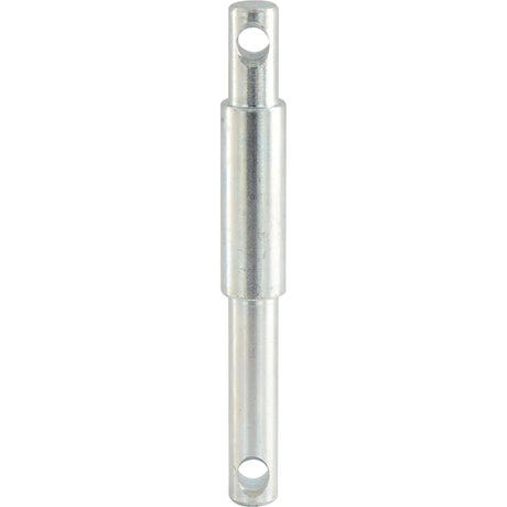 The Top Link Pin - Dual Category 19 - 25mm Cat.1/2, also known as Sparex Part No.S.16339, is a metal cylindrical rod with holes at both ends, designed for use as a connector or component in mechanical assemblies. This product meets the robust standards associated with Sparex components.