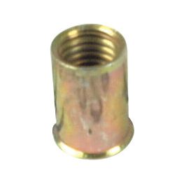 Close-up of a Sparex Blind Rivet Nut (Part No. S.163687) with an M3 x 8.4mm threaded insert featuring an open threaded center and a cylindrical body, often used in Sparex applications. Packaged in a box of 10 pieces.