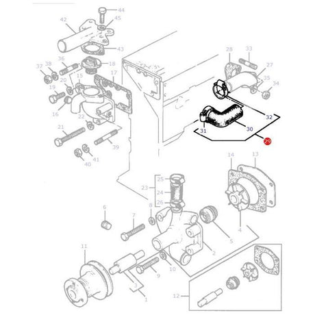 Massey Ferguson - Bypass Hose - 747939M91 - Farming Parts