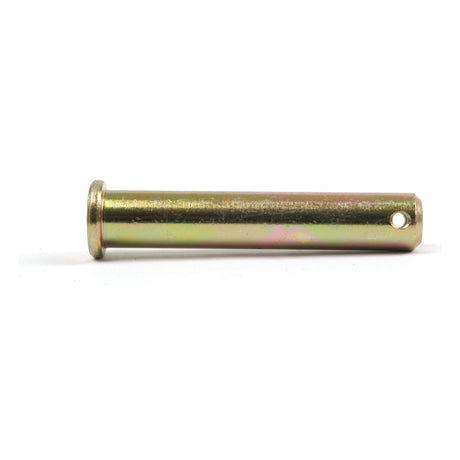 The Imperial Clevis Pin Ø5/8'' x 2 29/32'' from the Sparex brand is a cylindrical metal pin featuring a hole near one end, commonly utilized for securing components in mechanical assemblies. This pin, identified as Sparex Part No. S.1640, is finished with a Zinc & Gold Passivate coating for enhanced durability and corrosion resistance.