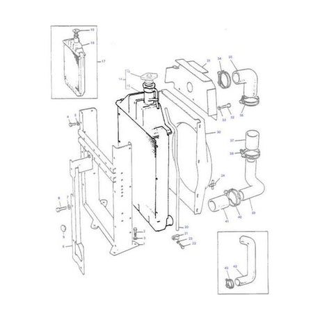 Massey Ferguson - Radiator - 897358M4 - Farming Parts