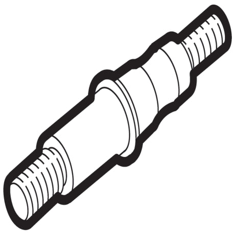 Black and white vector illustration of a Lower link implement pin with dual thread size 5/8'' UNF, Sparex Part No. S.1700, commonly used in Massey Ferguson machinery.