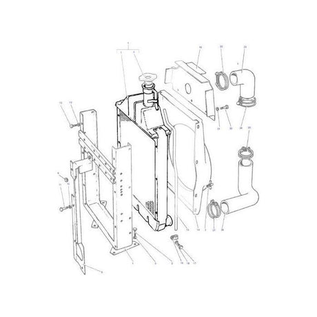 Massey Ferguson - Radiator - 885580M3 - Farming Parts