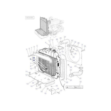 Massey Ferguson - Radiator - 3581945M93 - Farming Parts