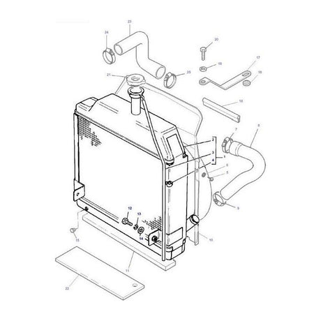 Massey Ferguson - Radiator - 3700447M92 - Farming Parts