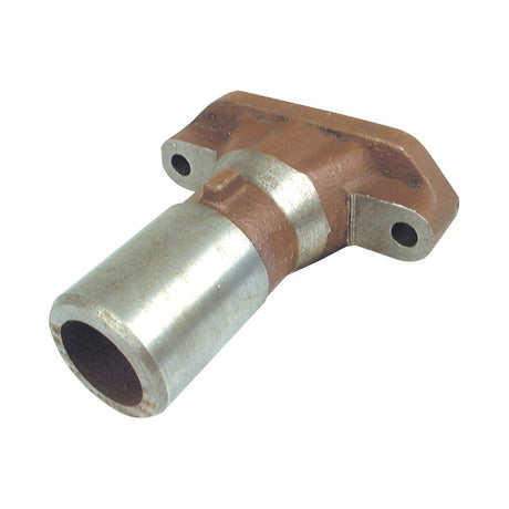 The Exhaust Elbow from Sparex (Part No. S.17454) is a metal pipe fitting with a cylindrical end and a flanged base featuring three holes.