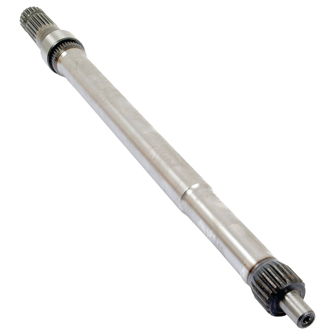 Transmission PTO Output Shaft (Sparex Part No.S.17455) by Sparex, featuring 21 spline gear teeth on both ends, placed on a white background.