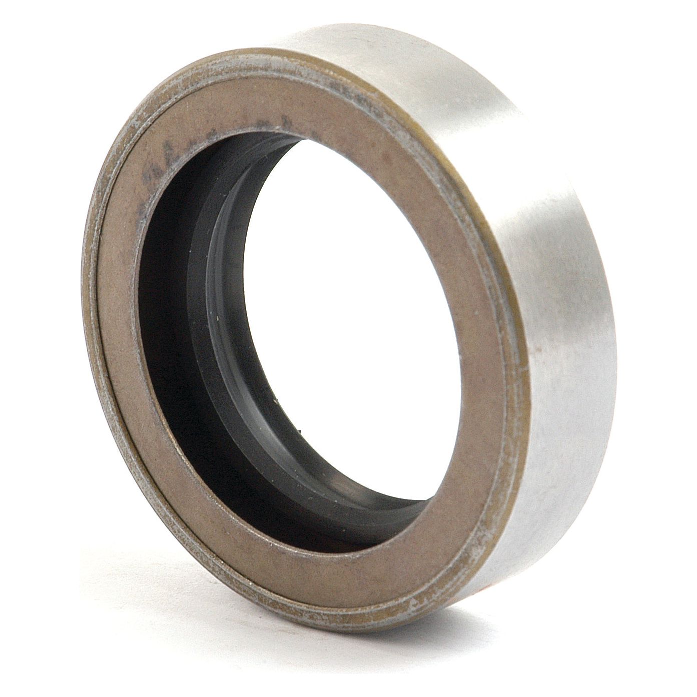 A detailed view of the Metric Rotary Shaft Seal, 40 x 62 x 16mm, Sparex Part No. S.17658, featuring a black inner ring against a white backdrop.