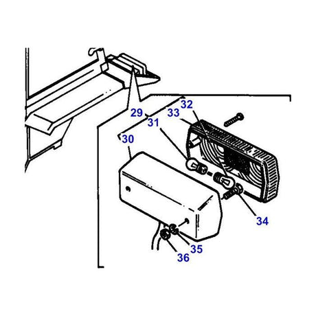 Massey Ferguson - Rear Light L/H or R/H - 3476047M91 - Farming Parts
