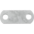 The Sparex Stabiliser Plate - Hole Ø, Sparex Part No.S.1788, is a flat, rectangular metal plate with rounded ends and two circular holes, one on each end, designed for compatibility with Massey Ferguson equipment.