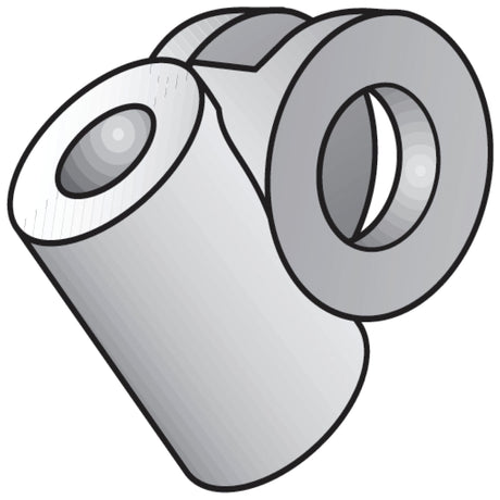 A straightforward 3D line rendering of the Levelling Box Knuckle (Sparex Part No. S.1795) showcases its engineering design with two cylindrical sections, a circular protrusion featuring a hole, and dimensions similar to those found in Ford/New Holland tractor parts, all under the Sparex brand.