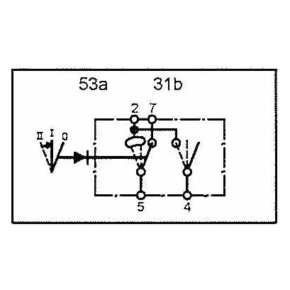 Rocker Switch - Wiper Washer, 3 Position (Off/1/(2))
 - S.18104 - Farming Parts