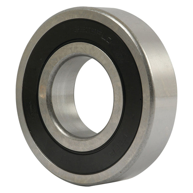 A close-up view of the Sparex Deep Groove Ball Bearing (63092RS) - S.18139 with a black inner ring and silver outer ring, showcasing the precision of this Sparex bearing.