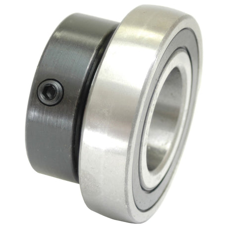 A close-up of the Sparex Plummer Block Bearing Insert (ES204) - S.18173 showcases its metal bearing with a set screw, a locking collar, and the smooth outer surface of its 2RS seal type inner ring.