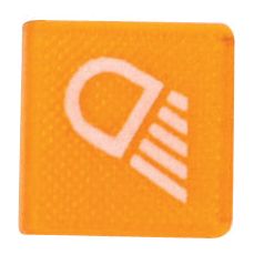 The Sparex Rocker Switch Insert for Work Lights (Part No. S.18187) features an orange icon with a white fan symbol that appears to be blowing air downward, similar to those seen on Massey Ferguson rocker switch inserts.