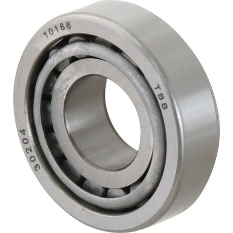 A cylindrical metal ball bearing, identified as a Sparex Taper Roller Bearing (30204) - S.18212, labeled with the number "10168.