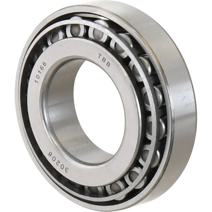 A Sparex Taper Roller Bearing (30208) - S.18216 features size markings engraved on its outer ring. It consists of an inner and outer ring with several tapered rollers in between, akin to other models offered by Sparex.