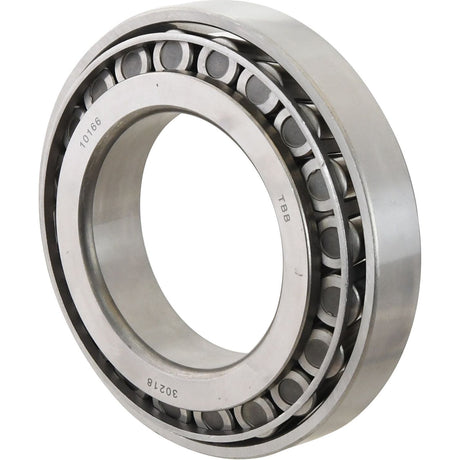 The Sparex Taper Roller Bearing (30218) - S.18226, featuring a metallic finish and inner and outer raceways with rollers arranged in two rows, is an ideal choice for your Fiat 115-90.