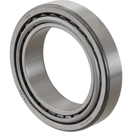 A Sparex Taper Roller Bearing (32013) - S.18247, featuring an inner and outer ring that highlight its cylindrical shape and precision engineering.