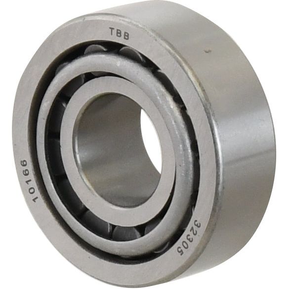 A single-row taper roller bearing, inscribed with "Sparex S.18261" and "32305," features an inner and outer race with tapered rollers in between, akin to the precision found in metric bearings.