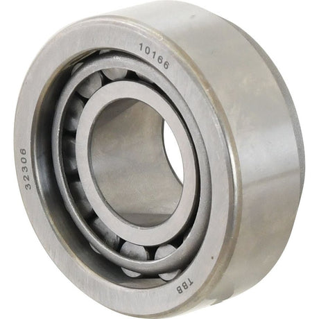 A Sparex Taper Roller Bearing (32306) - S.18262 featuring an inner and outer ring with tapered rollers in between. The numbers 10166 and 32306 are visible on the sides, indicating it may be compatible with Massey Ferguson implements or sourced from Sparex.