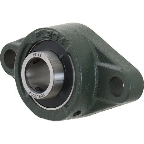 The Sparex Two-Bolt Flanged Unit (UCFL204), featuring mounting holes and a central silver bearing marked "10143" and "TBBC024," is a 20mm bearing designed for durability.