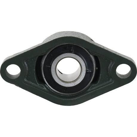 The Sparex Two-Bolt Flanged Unit (UCFL204), identified by Sparex Part No.S.18410, is a green flanged pillow block bearing with a cylindrical metal insert and two mounting holes on either side, featuring a 20mm metric bearing.