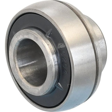 The Sparex Plummer Block Bearing Insert (UC204) - S.18430, a product from the Sparex brand, features a central hole and smooth outer surface with a black 2RS seal around its midsection.