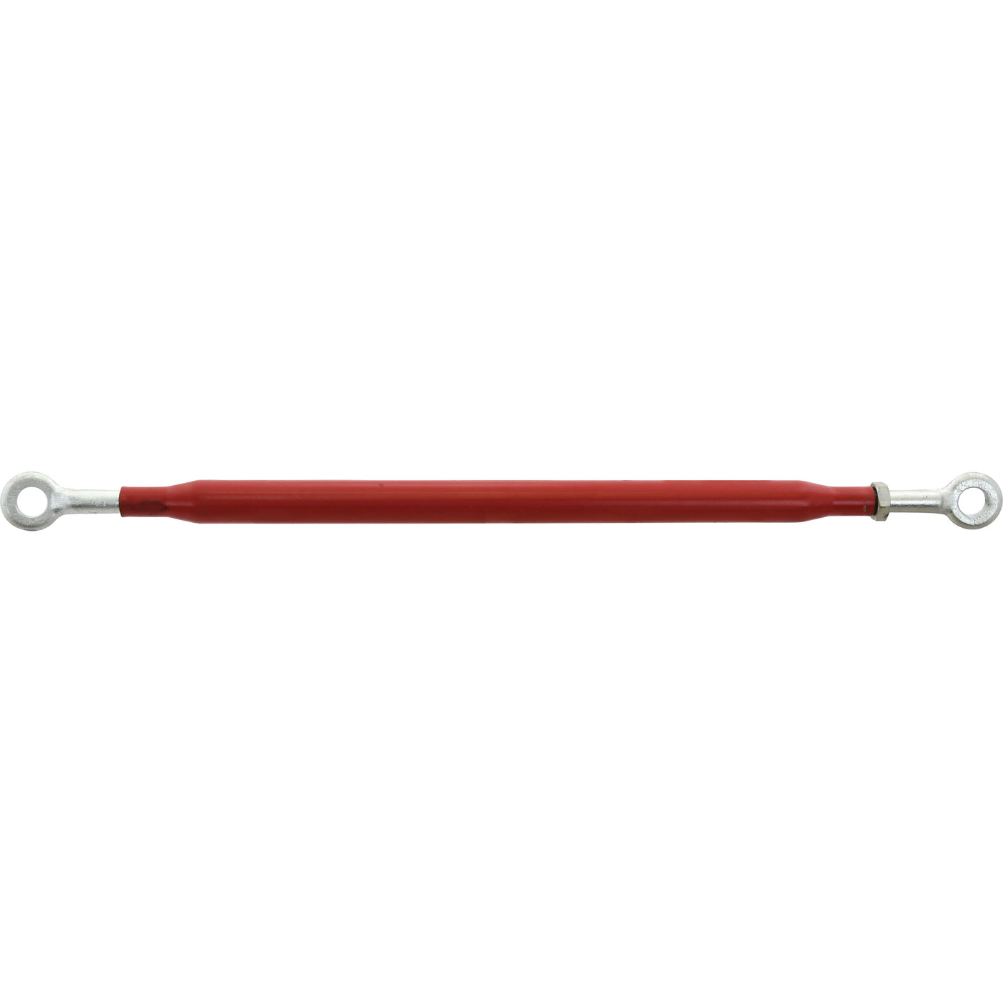 Introducing the Sparex Stabiliser Bar Assembly - S.184, a red rod with circular eyelets on both ends, featuring quality end fittings.