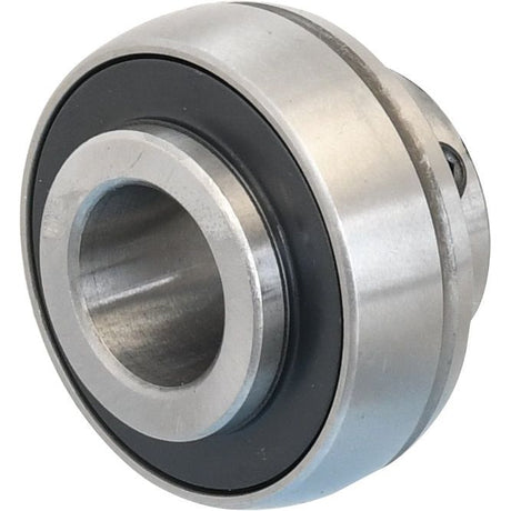 A Sparex Plummer Block Bearing Insert (UC204-12) - S.18580 with a cylindrical central hole, encased in a silver metal outer ring, and featuring a black rubber 2RS seal on one side.