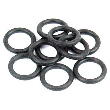 A pile of Sparex Black Nitrile Rubber O Rings 1/16'' x 5/16'' (BS11) 70 Shore, Part No.S.1903.