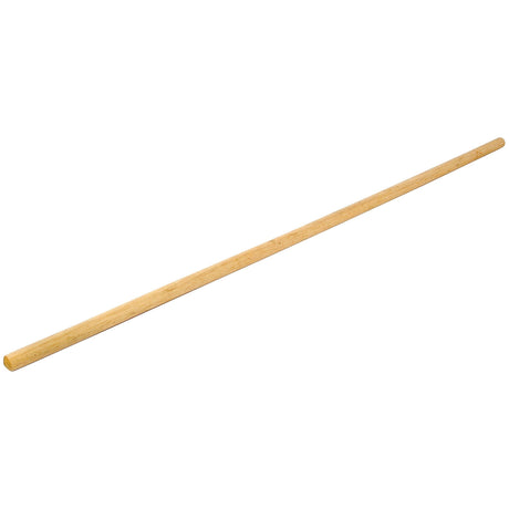 A long, cylindrical wooden broom handle from Sparex, measuring 122cm in length and 23.8mm in diameter, set against a white background.