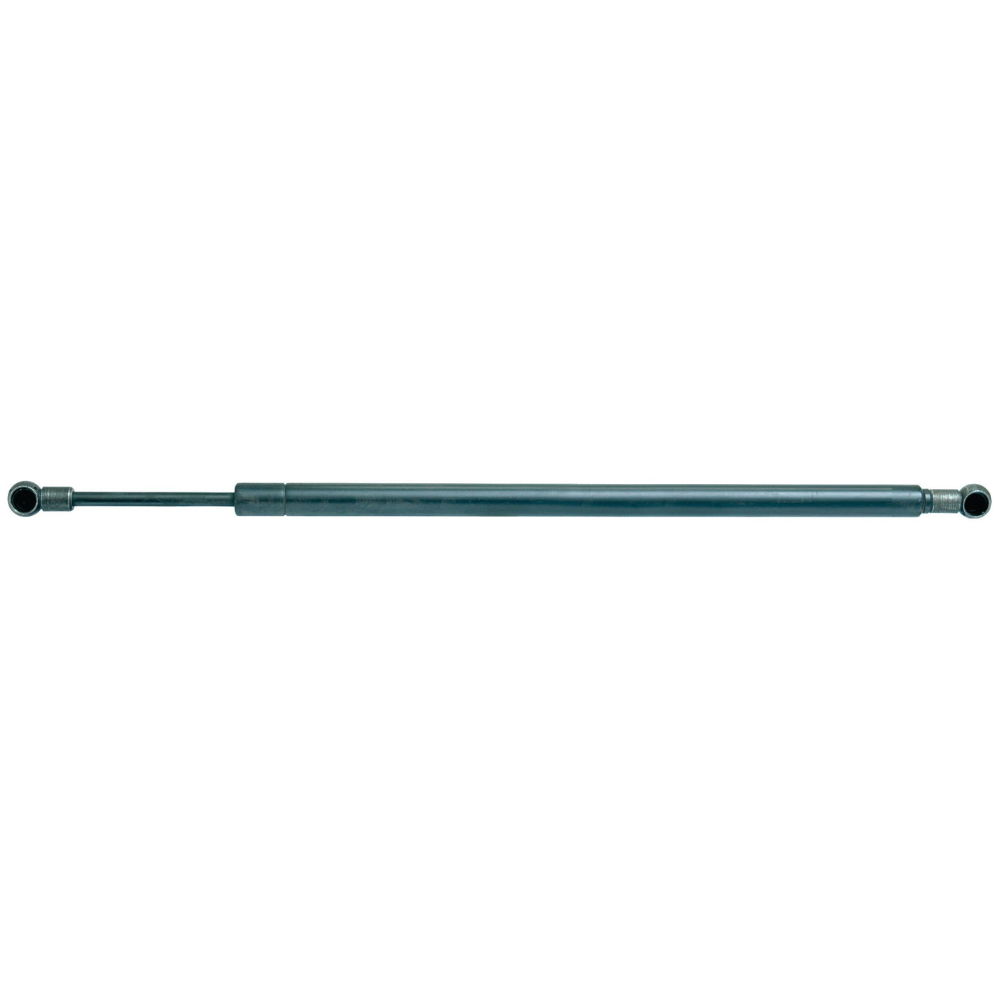 The Sparex Gas Strut (S.19406) features a 500mm total length, a black cylindrical body, and metal rods extending from both ends, with 300N pressure and an 80mm ram stroke.