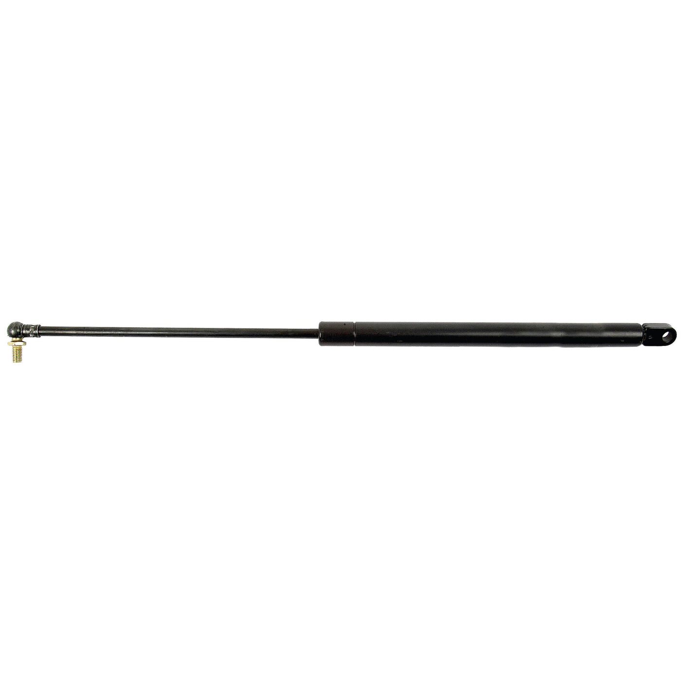 The Sparex Gas Strut (S.19408) is a black, 500mm-long strut with metallic end fittings on both ends, designed for mechanical support and dampening, ensuring a precise ram stroke.