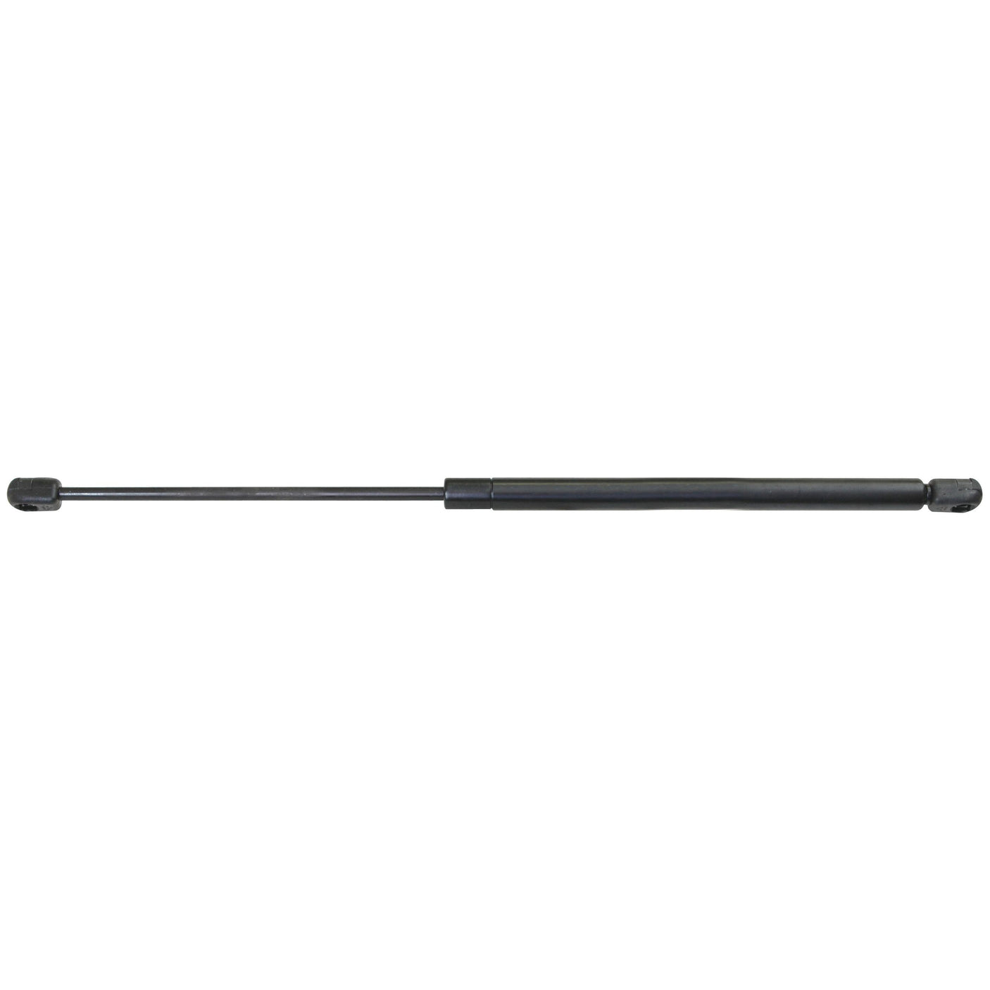 The Sparex Gas Strut (S.19413) is a black gas strut with a total length of 500mm and two connecting ends, typically used for automotive hoods or hatchbacks, and is suitable for various models including John Deere.