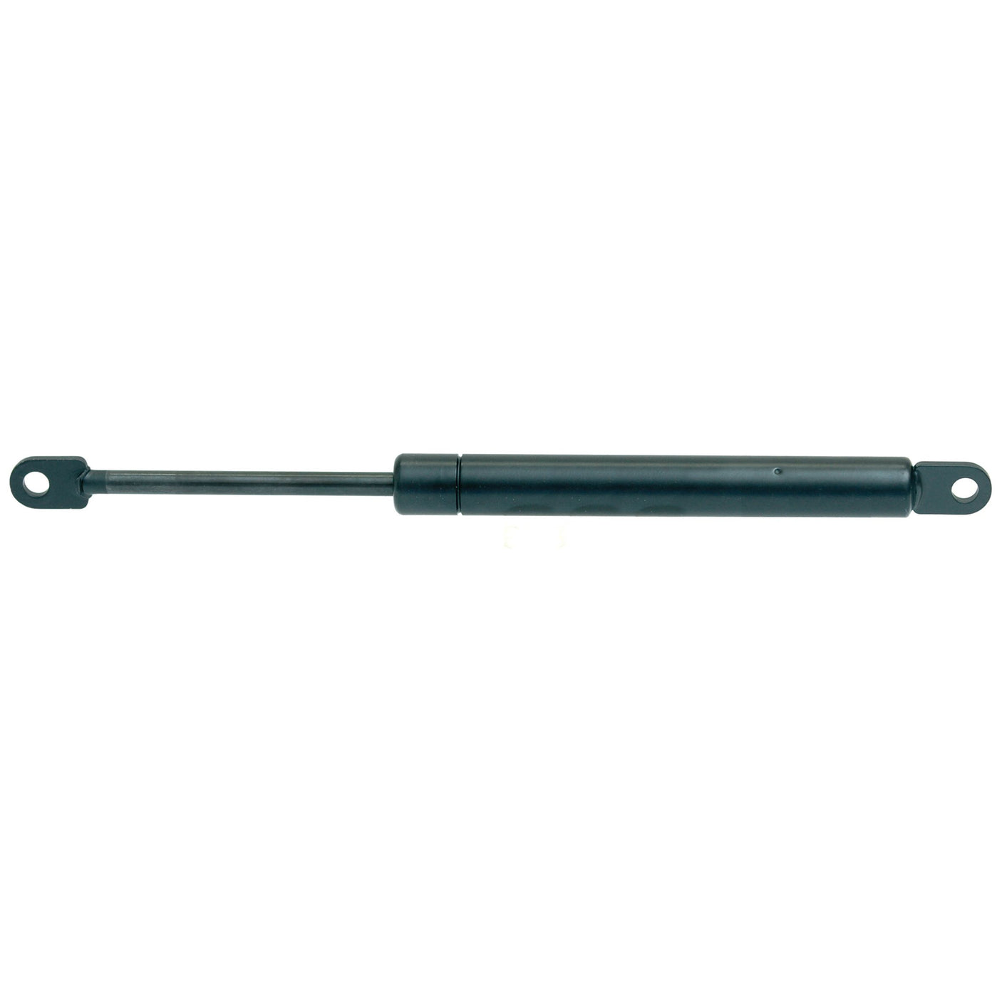 The Sparex Gas Strut (S.19417), featuring a durable ram stroke design, is 225mm in total length and comes in black with mounting holes at both ends. This versatile strut is ideal for providing lift assistance in hoods or trunks and various other applications.