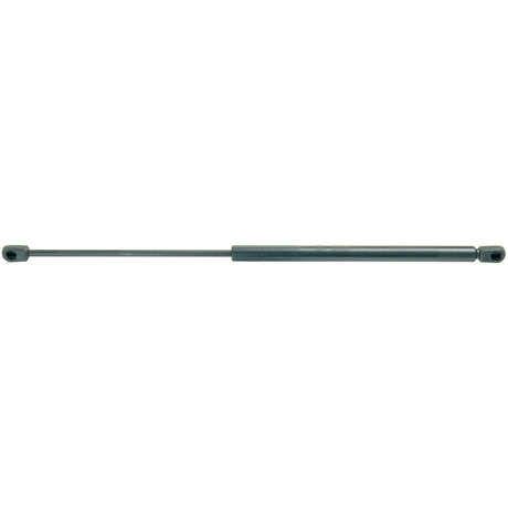 The Sparex Gas Strut, with a total length of 525mm (part number S.19435), features a cylindrical body and a thin rod extending from it, complete with mounting brackets at both ends. It is designed to withstand high pressure and ensures reliable performance throughout its robust ram stroke.